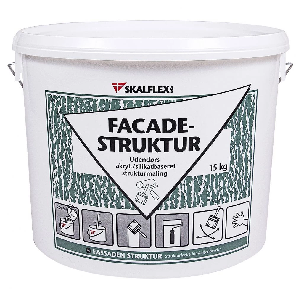 Skalflex Facadestruktur Grov - Hvid 15kg 3 Skalflex Facadestruktur Grov - Hvid 15kg