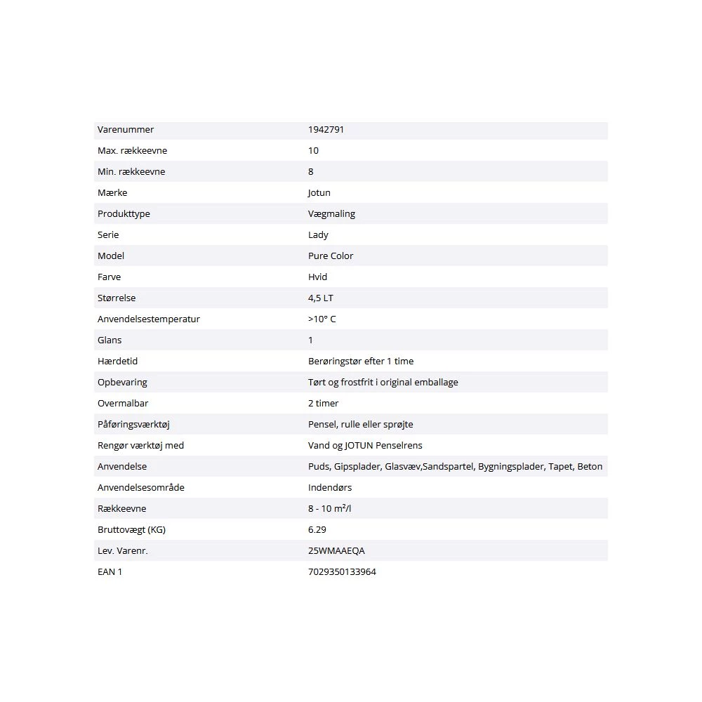 Lady Væg Pure Color Hvid-base 4,5lt - 25wmaaeqa 4 Lady Væg Pure Color Hvid-base 4,5lt - 25wmaaeqa - Billede 2