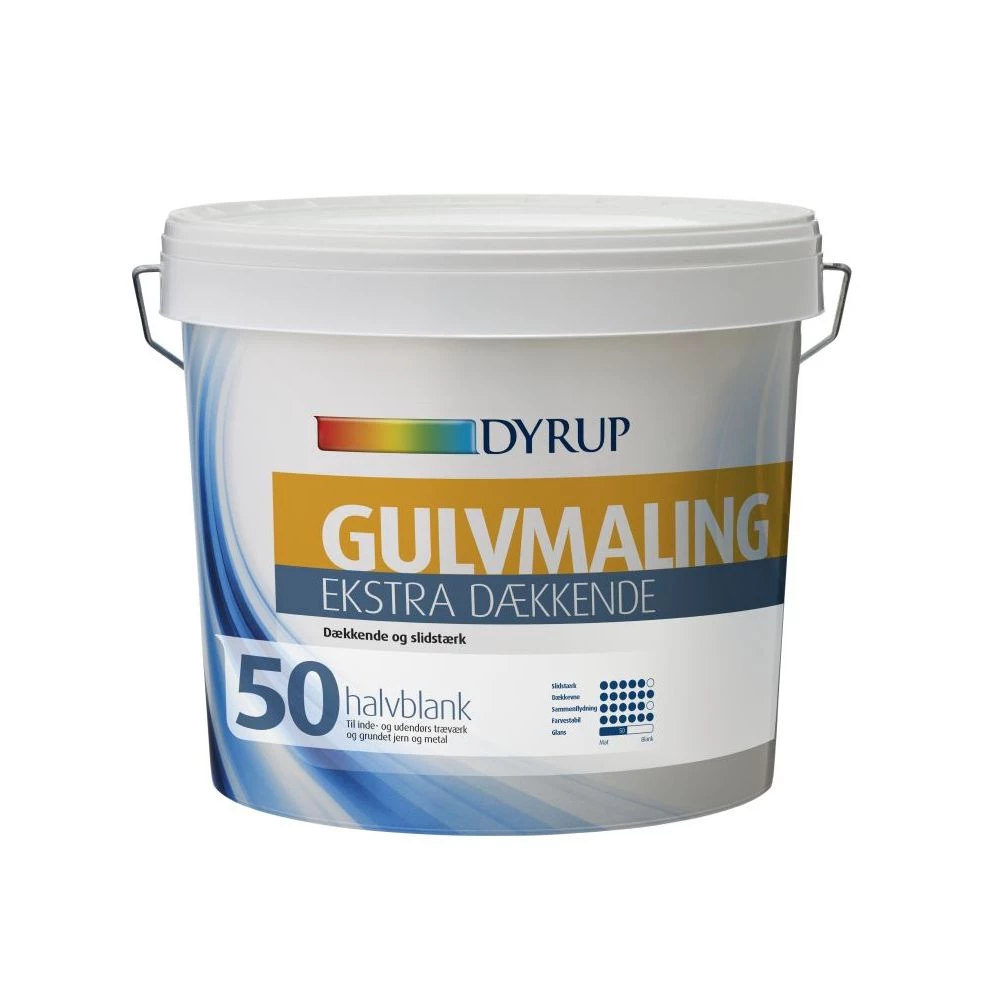 Dyrup Gulvmaling Vand Ekstra Dækkende Hvid - 4,5lt 3 Dyrup Gulvmaling Vand Ekstra Dækkende Hvid - 4,5lt