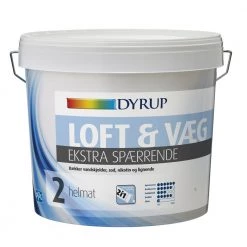 Dyrup Væg & Loft 02 - Ekstra Spærrende Hvid - 4,5lt
