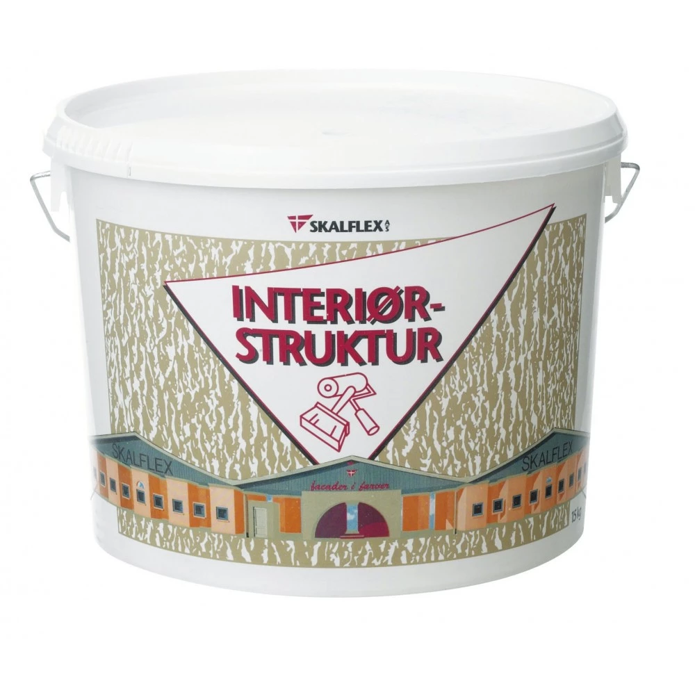 Skalflex Strukturmaling - Interiør Sand Råhvid 15kg 3 Skalflex Strukturmaling - Interiør Sand Råhvid 15kg