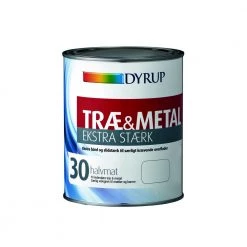 Dyrup Træ&metal Ekstra Stærk Halvmat Hvid - 1lt