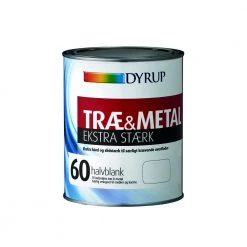 Dyrup Træ&metal Ekstra Stærk Halvblank Hvid - 1lt