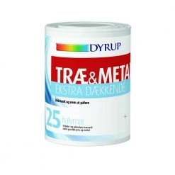 Dyrup Træ & Metal 25 Ekstra Dækkende Hvid - 0,75lt