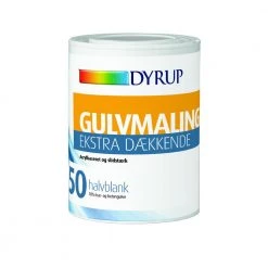Dyrup Gulvmaling Vand Ekstra Dækkende Hvid - 0,75lt
