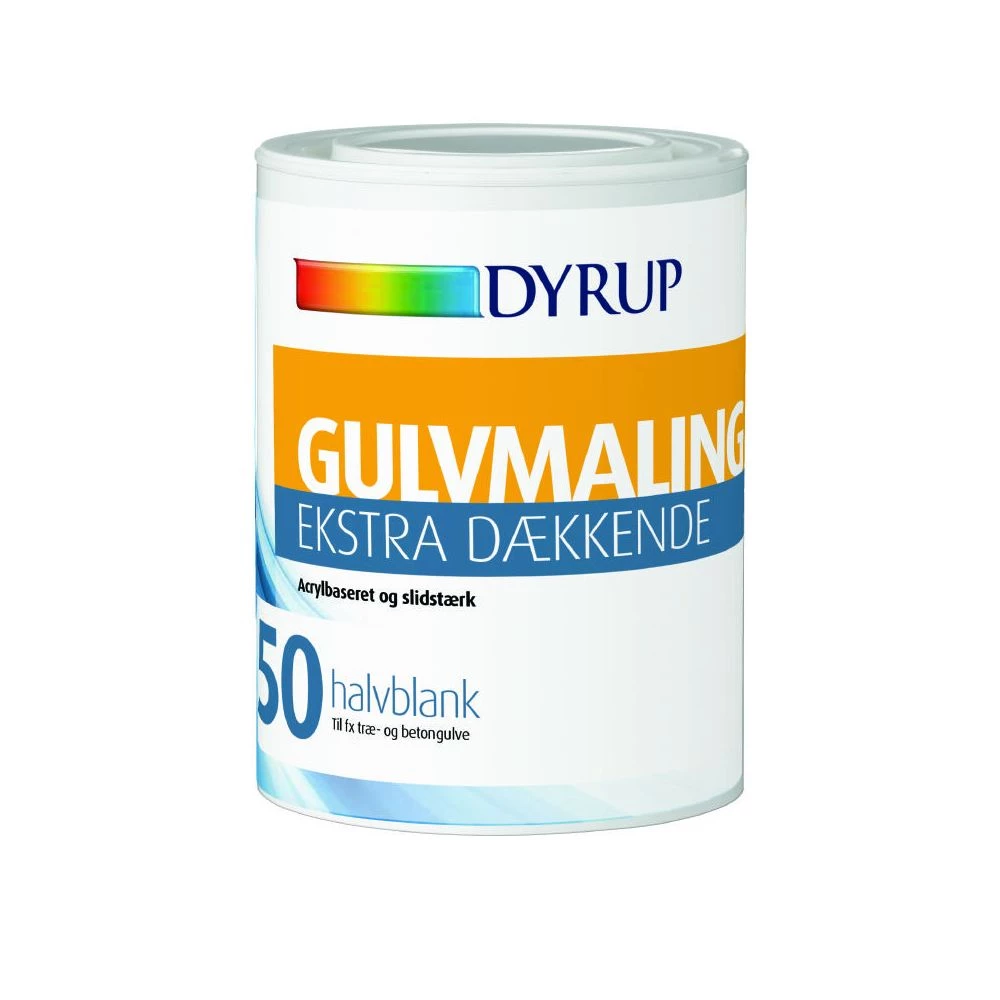 Dyrup Gulvmaling Vand Ekstra Dækkende Hvid - 0,75lt 3 Dyrup Gulvmaling Vand Ekstra Dækkende Hvid - 0,75lt