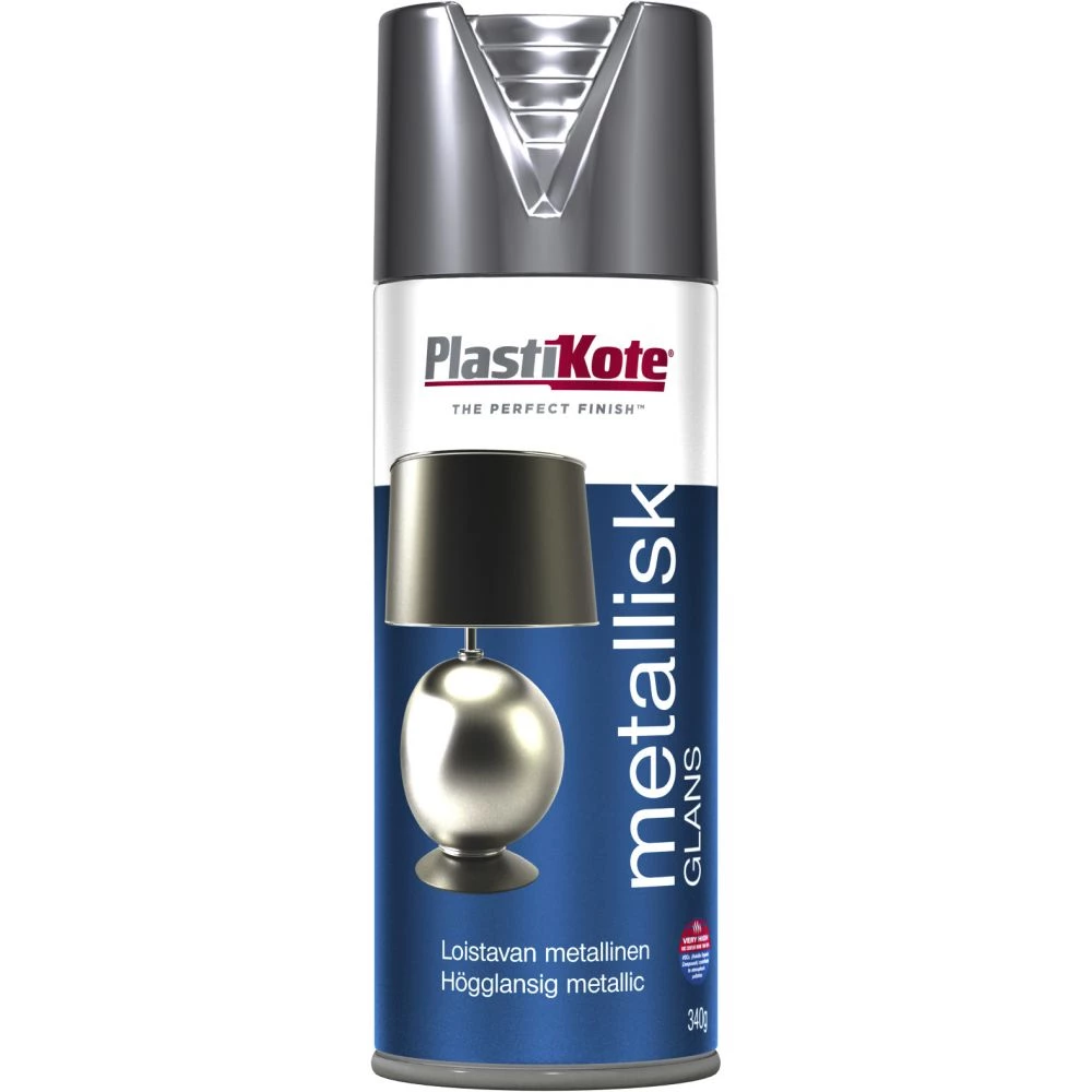 Borup Kemi A/S Plasti Kote Brilliant Metallic - 161 Sølv - 400ml 3 Borup Kemi A/S Plasti Kote Brilliant Metallic - 161 Sølv - 400ml