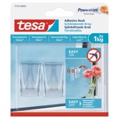 Tesa Klæbekrog Til Transparente Overflader Og Glas (1 Kg), 2 Stk.