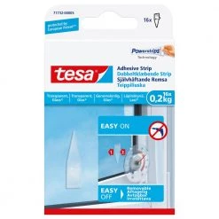 Tesa Dobbeltklæbende Strips Til Transparente Overflader Og Glas (1 Kg), 8 Stk.