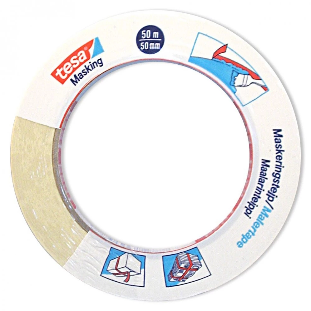 Tesa Afdækningstape Universal - Gullig 50mx50mm 3 Tesa Afdækningstape Universal - Gullig 50mx50mm