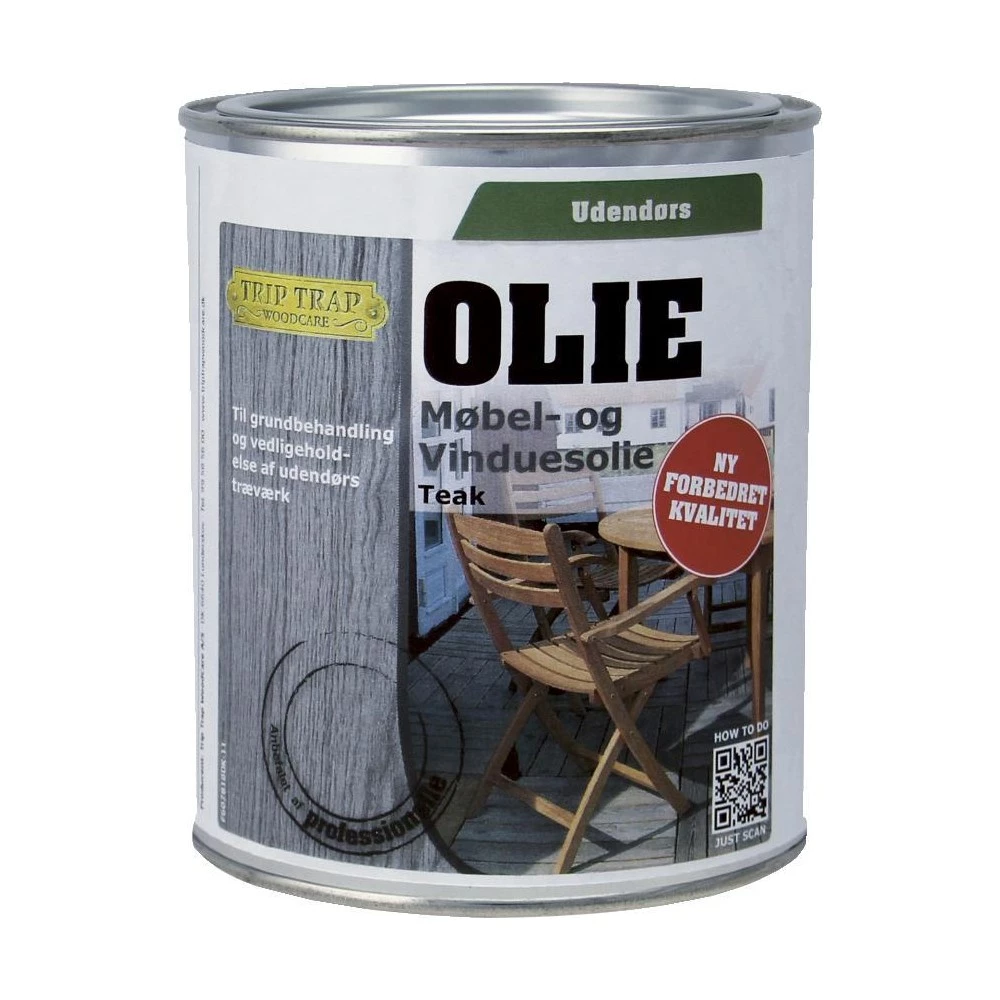 Trip Trap Møbel Og Vinduesolie Teak 0,75lt 3 Trip Trap Møbel Og Vinduesolie Teak 0,75lt