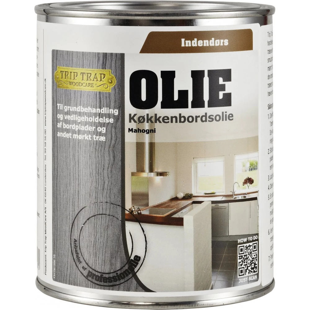 Trip Trap Køkkenbordsolie Mahogni 0,75lt 3 Trip Trap Køkkenbordsolie Mahogni 0,75lt